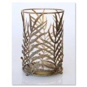 Gold Fern Detail Candle Holder