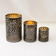 Cheetah Candle Holder Lanterns – Set of 3 | Home Décor