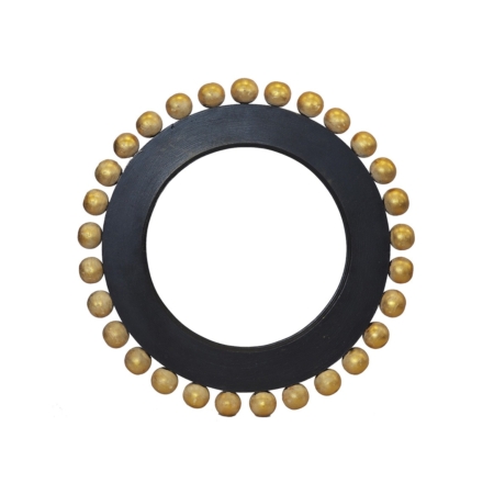 Sonja Round Black & Gold Frame 80cm