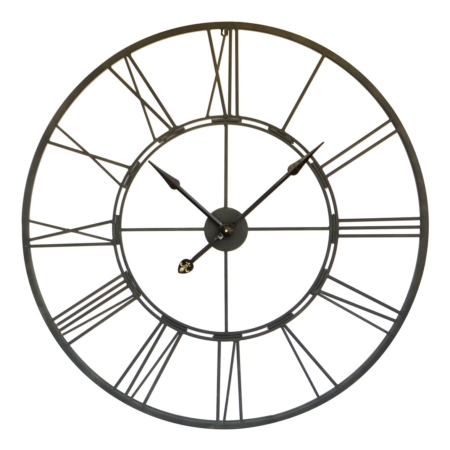 Cut Out Clock – Gold, Black & White 102cm