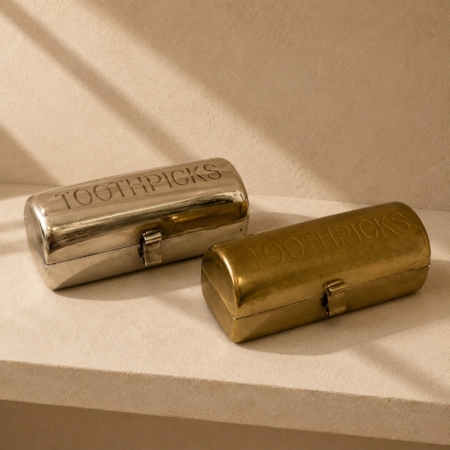 Kings Toothpick Holder – Brass or Pewter