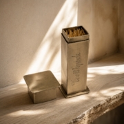 Square Toothpick Holder – Pewter or Brass